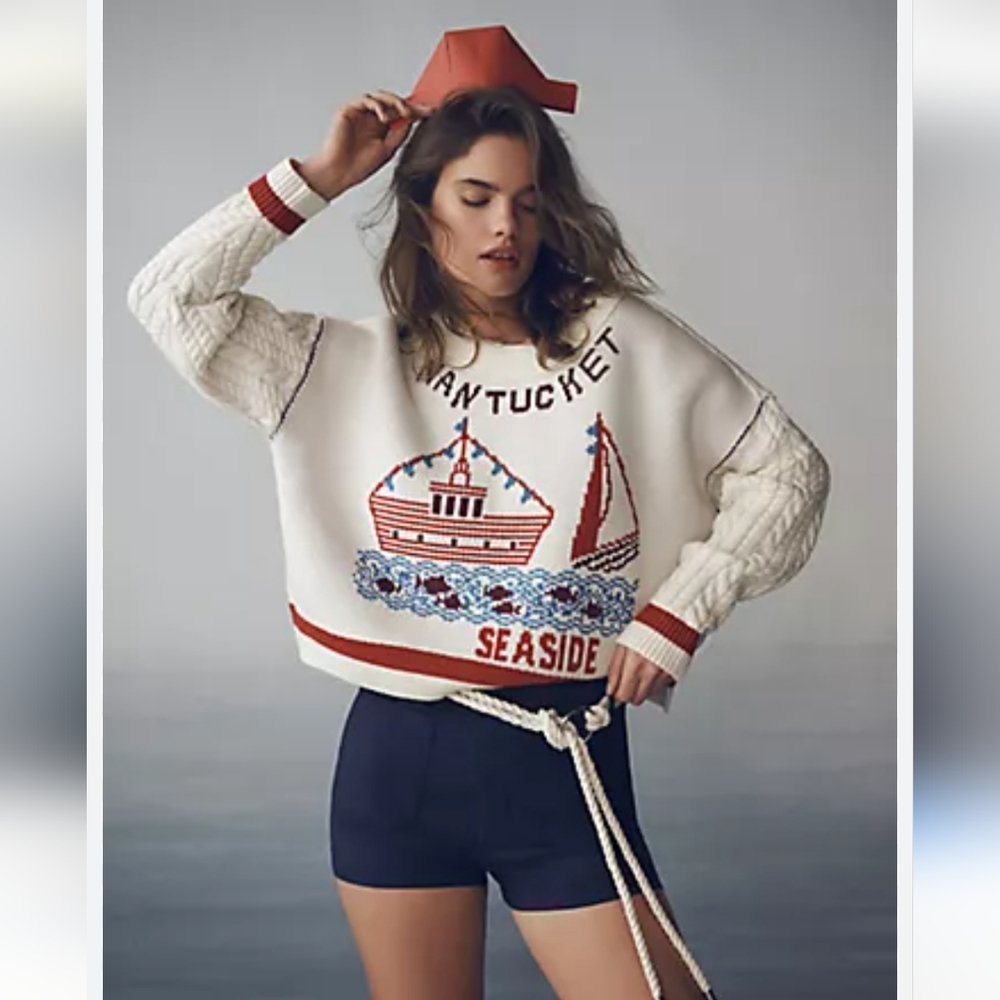 Anthropologie Maeve Nantucket New England Seaside NWOT Medium